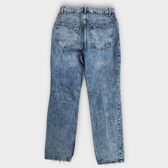 Free People We The Free Jeans Women's Sz 27" Straight Leg Distressed Hi-Rise - Picture 2 of 9